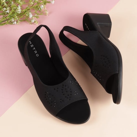 Women Black Casual Sandals