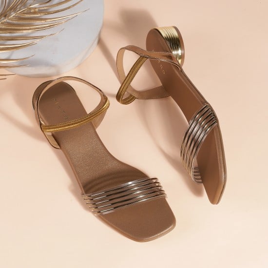 Women Antic-gold Casual Sandals