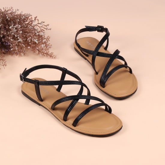 Women Black Casual Gladiators