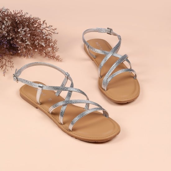 Women Silver Casual Gladiators
