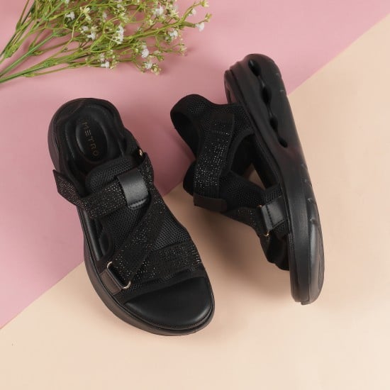 Women Black Casual Sandals