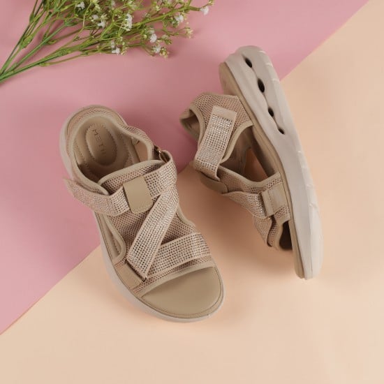 Women Beige Casual Sandals