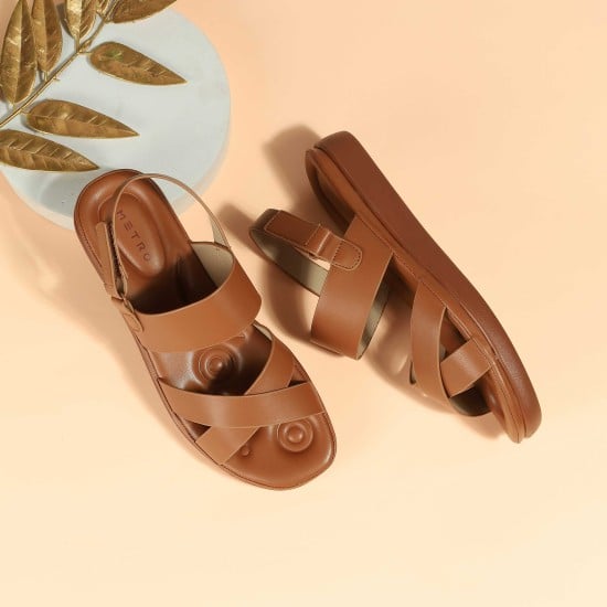 Women Tan Casual Sandals