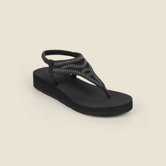 Women Black Casual Sandals