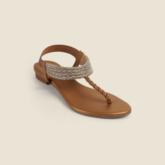 Women Antic-gold Casual Sandals