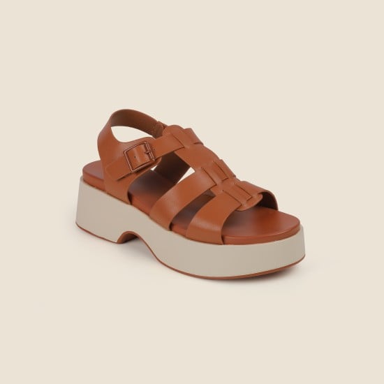 Women Tan Casual Sandals