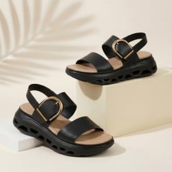 Women Black Casual Sandals