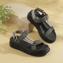 Women Black Casual Sandals
