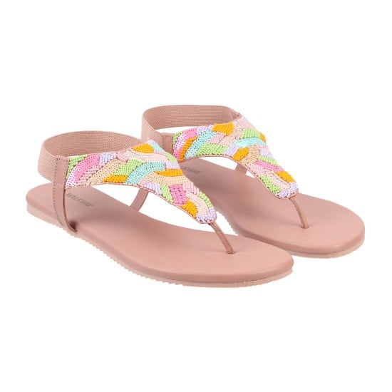 Women Peach Casual Sandals