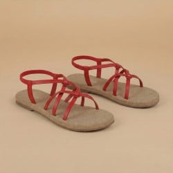 Women Red Casual Sandals
