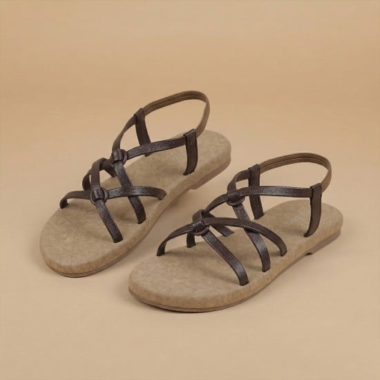 Women Brown Casual Sandals