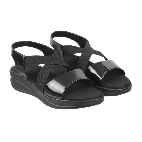 Women Black Casual Sandals