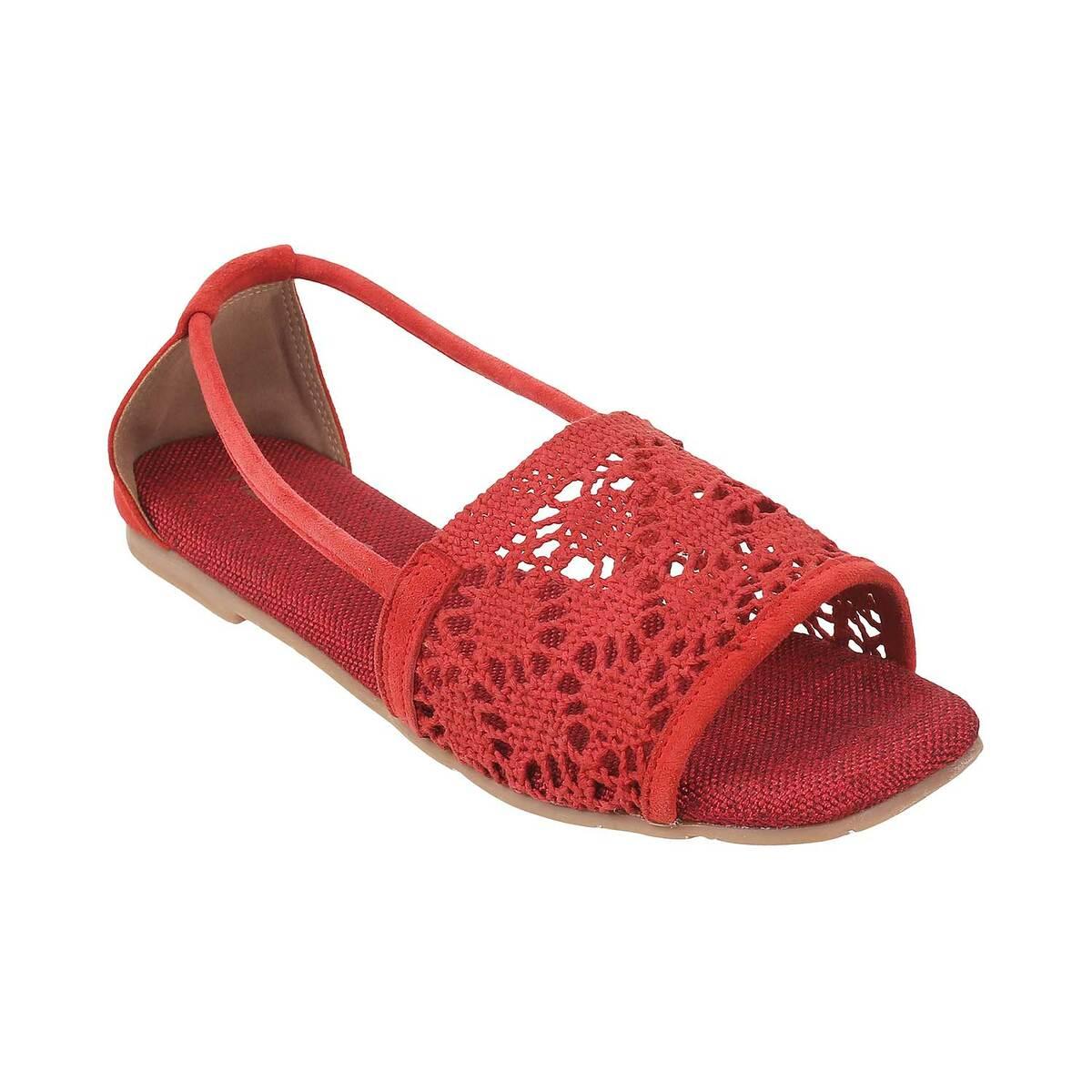 Buy online Red Synthetic Slip On Sandals from heels for Women by Glitzy  Galz for ₹540 at 70% off | 2024 Limeroad.com