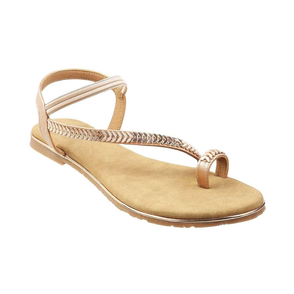 Buy Women Gold Casual Sandals Online | SKU: 33-3054-52-36-Metro Shoes