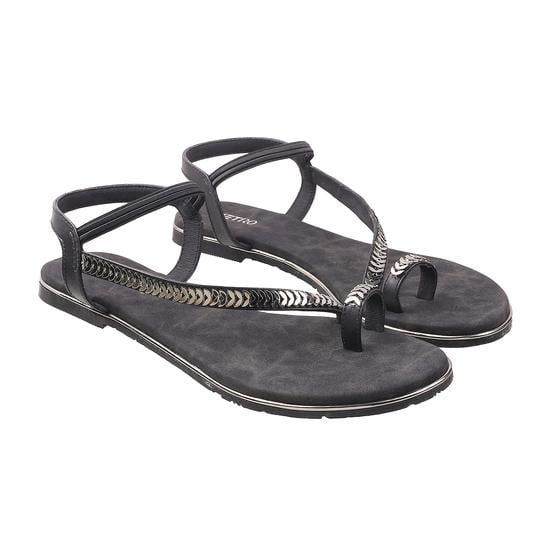 Women Black Casual Sandals