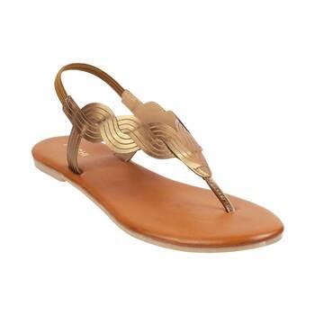 Mochi Antique-Gold Casual Sandals
