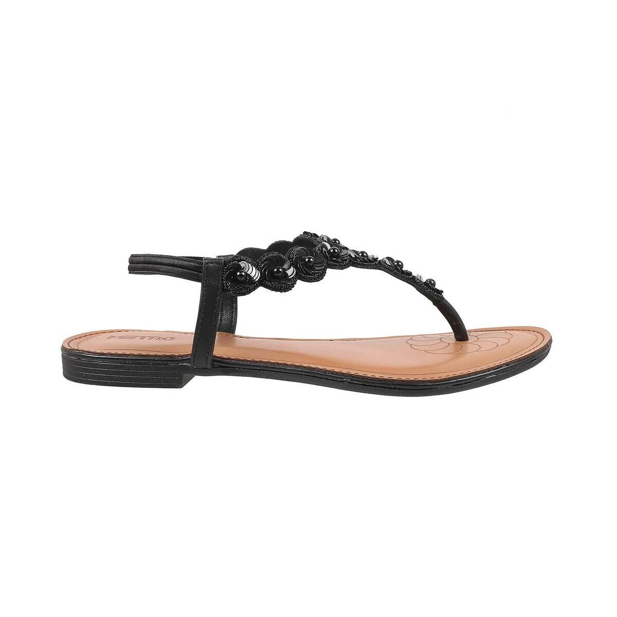 Buy Women Black Casual Sandals Online | SKU: 33-313-11-36-Metro Shoes