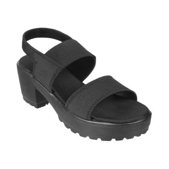 Walkway Women Black Casual Sandals(SKU: 33-3131-11-37)