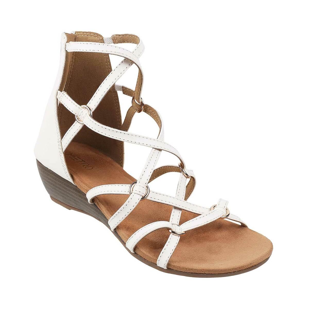 Buy Metro Women White Casual Gladiators Online SKU 33 3160 16 34 Metro Shoes