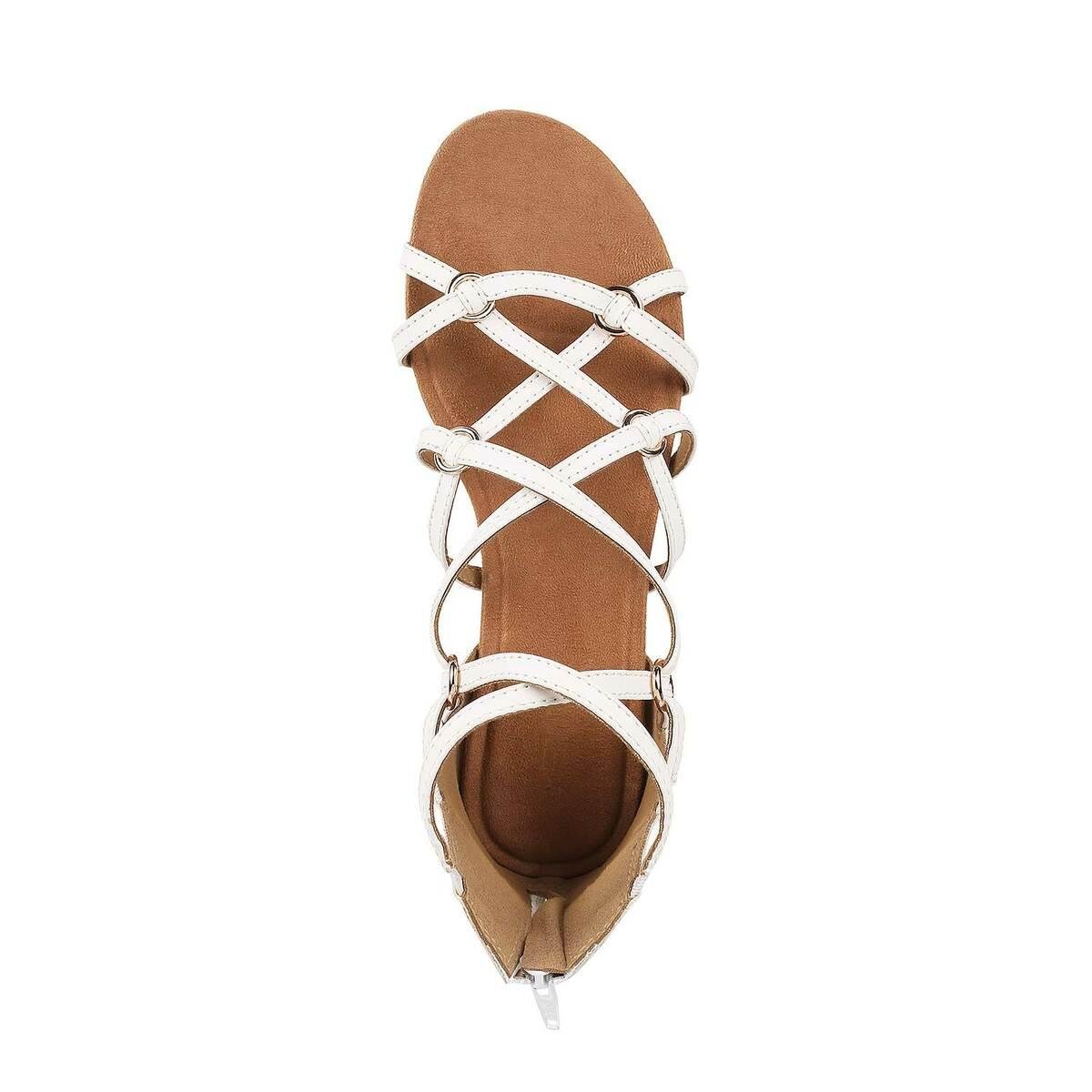Buy STEVE MADDEN Womens Casual Wear Zip Closure Gladiator Flats | Shoppers  Stop