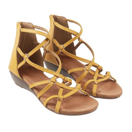 Women Yellow Casual Gladiators