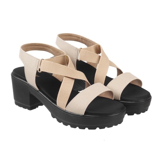 Women Beige Casual Sandals