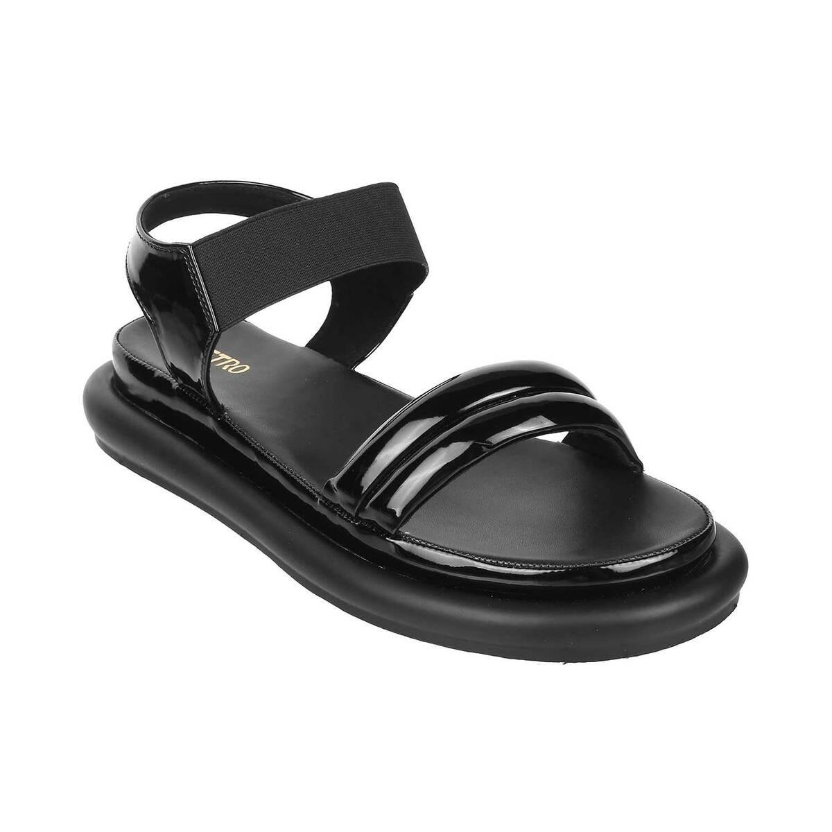 Buy Women Black Casual Sandals Online | SKU: 41-108-11-36-Metro Shoes