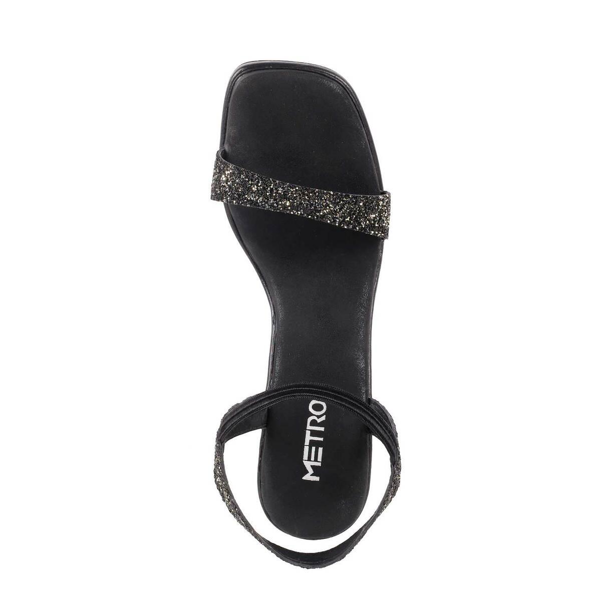 metro black thong sandals