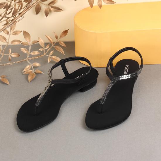 Women Black Casual Sandals