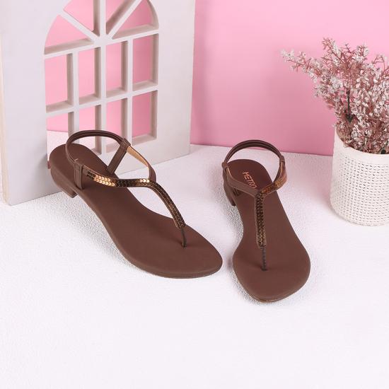 Women Brown Casual Sandals