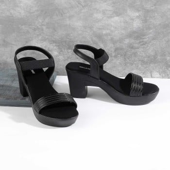 Walkway Women Black Casual Sandals(SKU: 33-722-11-37)