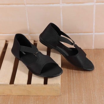 Walkway Women Black Casual Sandals(SKU: 33-752-11-38)
