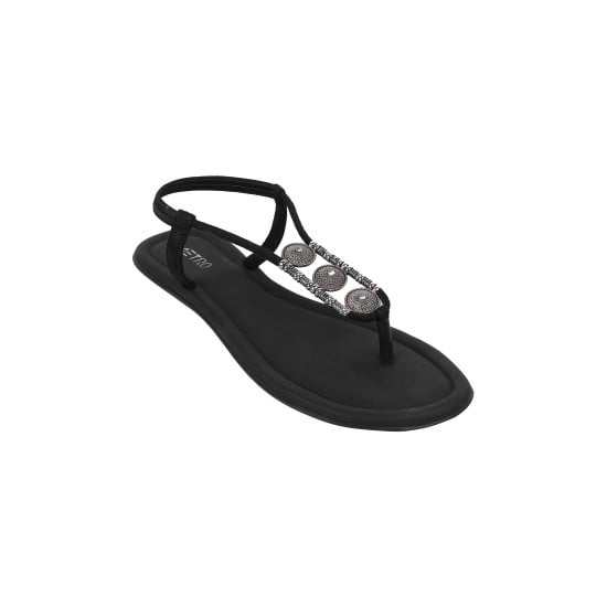 Women Black Casual Sandals