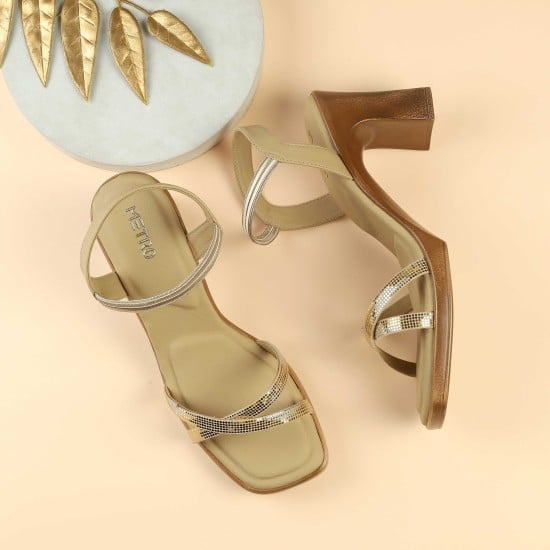 Women Gold Casual Sandals
