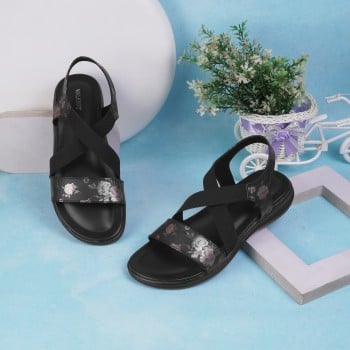 Walkway Women Black Casual Sandals(SKU: 33-824-11-37)