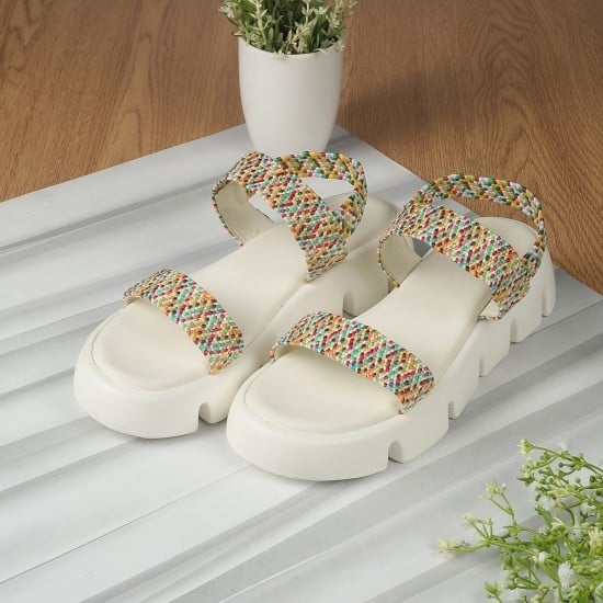 Women White Casual Sandals