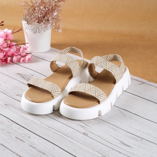 Women Rose-gold Casual Sandals