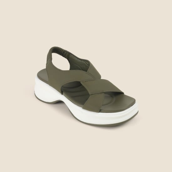 Women Green Casual Sandals