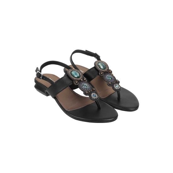 Women Black Ethnic Sandals