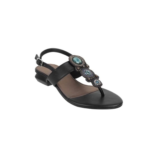 Women Black Ethnic Sandals