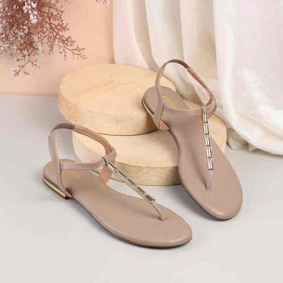 Women Beige Casual Sandals