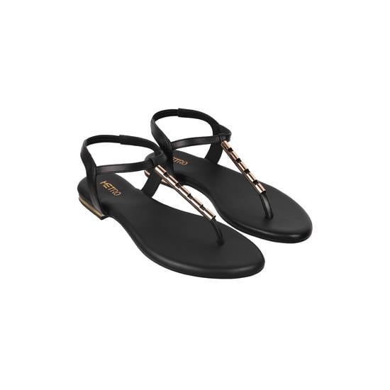 Women Black Casual Sandals