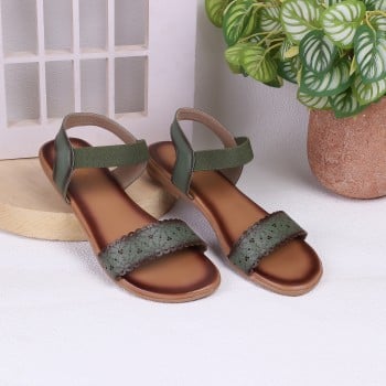 Walkway Women Green Casual Sandals(SKU: 33-919-21-39)