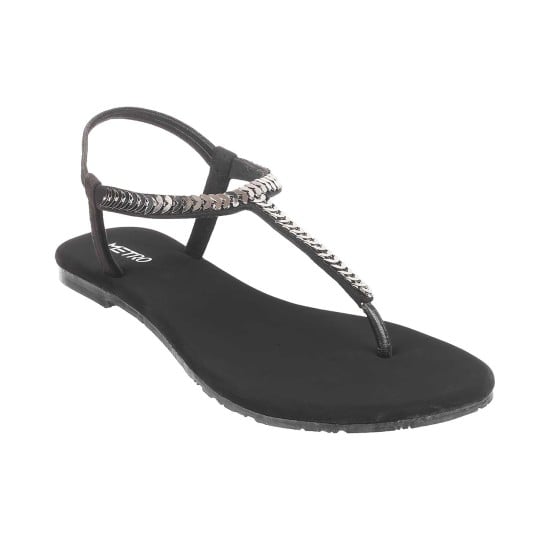 Women Black Casual Sandals