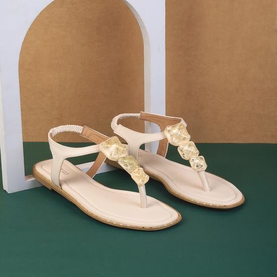 Women Beige Casual Sandals