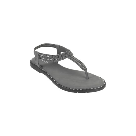 Women Gun-metal Casual Sandals