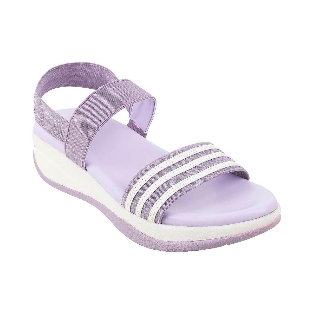 Girl Swimming Pool Sandals Slap 100 Basic Purple Pink