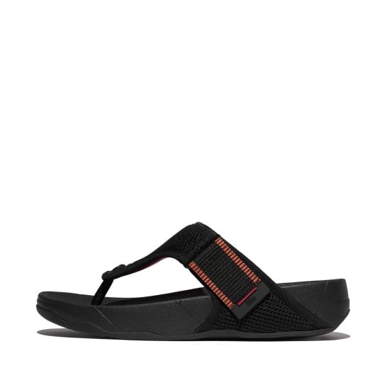 Trakk Mens Adj. W-Resistant Mesh Toe-Post Sandals