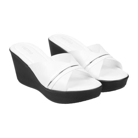 Women White Casual Slip Ons