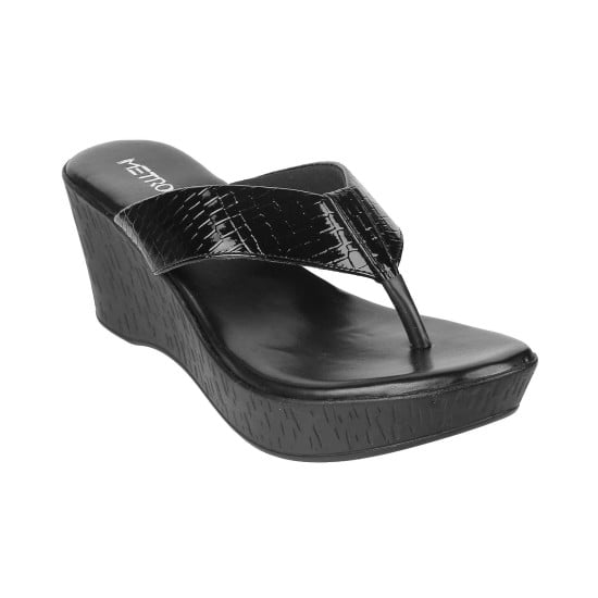 Women Black Casual Slip Ons